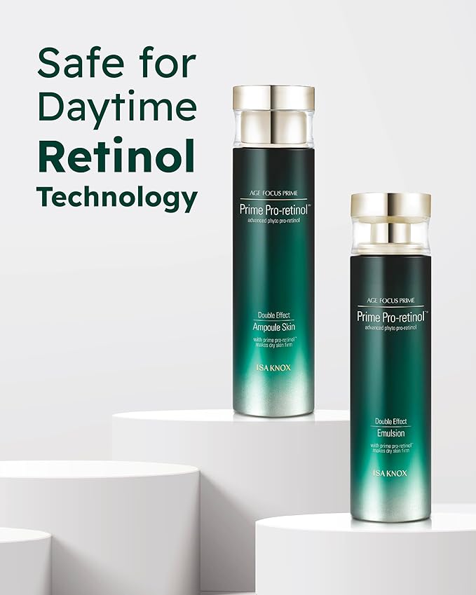 Isa Knox AGE FOCUS PRIME DOUBLE EFFECT SKINCARE - Korean Skincare, Lightweight but Nourishing Toner, Emulsion Lotion, Serum, Cream, Cleansing Foam (417ml / 14.10 Fl Oz)-VivaGrace Women