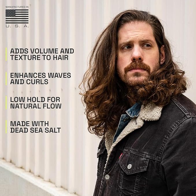 Beardbrand Sea Salt Spray for Men – Hair Texture Spray Adds Instant Volume, For Lightweight Natural Textured Look, Pearl Snap Scent, Achieve Effortless Style & All-Day Hold-VivaGrace Women