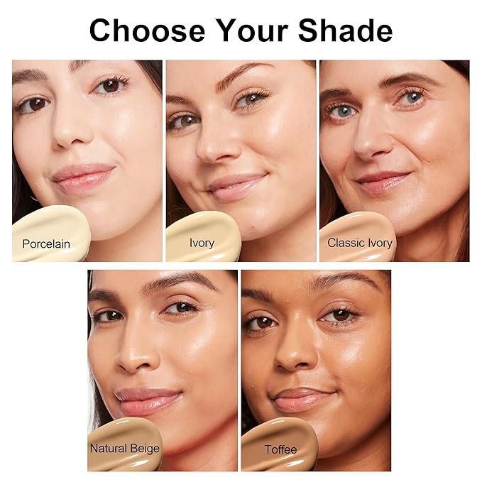 FV 2 Pack Hydrating Liquid Foundation Makeup, Waterproof & Lightweight, Natural Finish with Medium Coverage, Ideal for Dry and Normal Skin (Nourishing Toffee)-VivaGrace Women