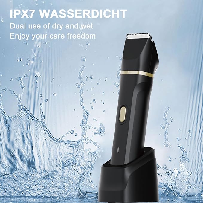 ele ELEOPTION Electric Razors for Women 5-in-1 Waterproof Wet Dry Electric Shaver with USB Charge Dock, Legs Hair Remover, Body Shaver for Beard Bikini Trimmer for Women Black-VivaGrace Women