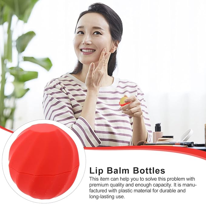 FRCOLOR Lip Balm Tubes Jar Lip Gloss 10Pcs Empty Lip Lip Balm Bottles Filling Lipstick Box Empty Lip Balm Sphere Containers Balm Sphere Containers Lip Balm Tube Refillable Lip Balm Containers-VivaGrace Women