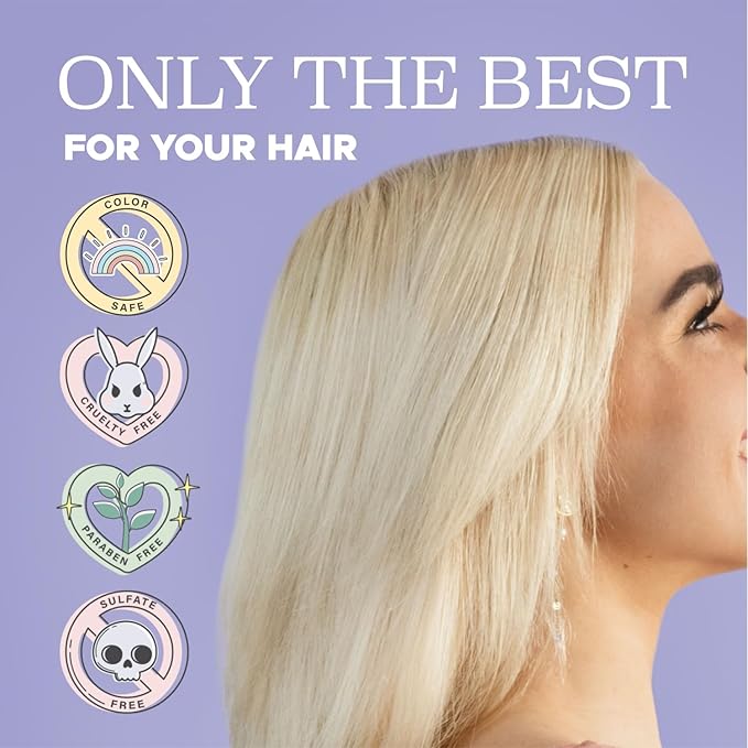 Luseta Purple Shampoo and Conditioner Set for Blonde, Gray - Color Treated Hair - Sulfate Free Paraben Free - Infused with Cocos Nucifera Oil for Curly and Damaged Hair - 2x16.9oz-VivaGrace Women