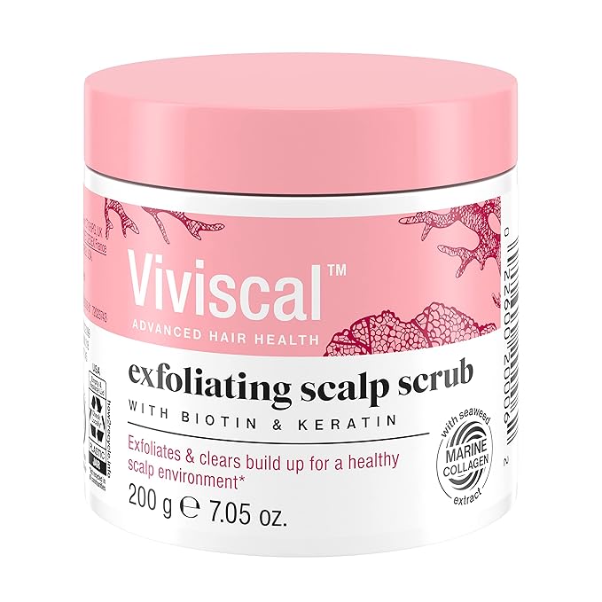 Viviscal Exfoliating Scalp Scrub, Clarifying Scrub with Biotin & Keratin, Promote Fuller & Healthier Hair Growth, Gentle Exfoliating Scalp Treatment, 200g (7.05 oz.)-VivaGrace Women
