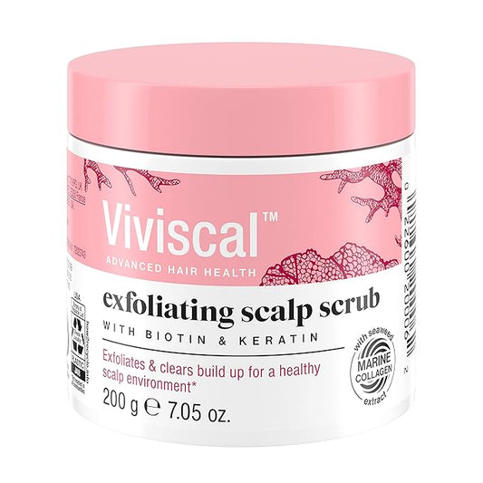 Viviscal Exfoliating Scalp Scrub, Clarifying Scrub with Biotin & Keratin, Promote Fuller & Healthier Hair Growth, Gentle Exfoliating Scalp Treatment, 200g (7.05 oz.)-VivaGrace Women