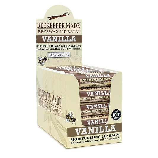 Beeswax Bulk Lip Balm, 40 Count | For Men, Women, and Children. Great for Gifts, Showers, & More (Vanilla)-VivaGrace Women