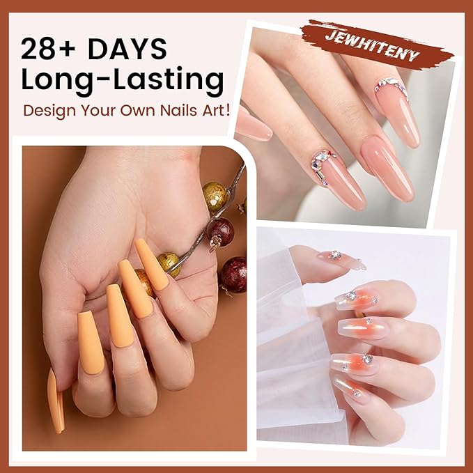 JEWHITENY 14 pcs Poly Gel Nail Extension Kit With Drill Machine U V Nail Light ALL In One Polygel Starter Kit-VivaGrace Women