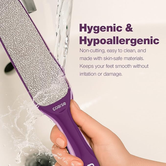 Probelle Double Sided Multidirectional Nickel Foot File Callus Remover - Immediately Reduces calluses and Corns to Powder for Instant Results, Safe Tool (Purple)-VivaGrace Women