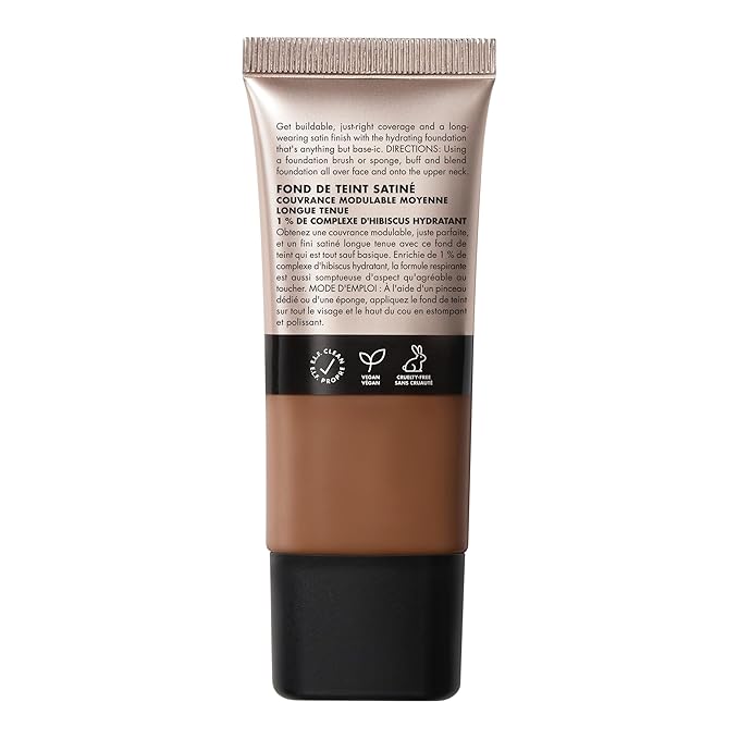 e.l.f. Soft Glam Foundation, Medium Coverage, Long-Lasting & Buildable Foundation For A Smooth, Satin Finish, Vegan & Cruelty-Free, 52 Deep Cool-VivaGrace Women