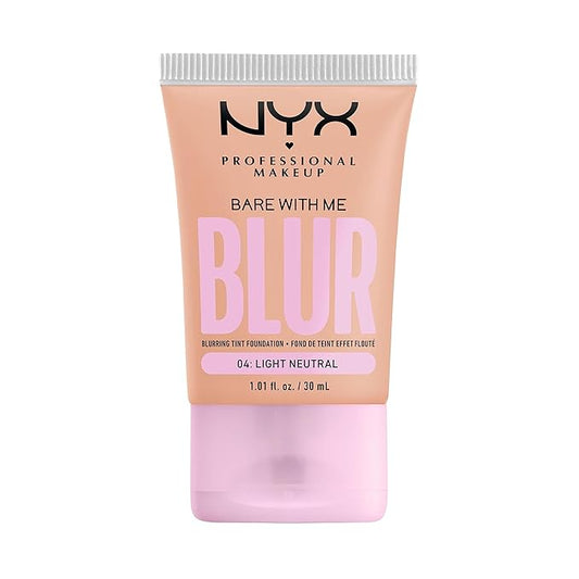 NYX PROFESSIONAL MAKEUP Bare With Me Blur Skin Tint Foundation Make Up with Matcha, Glycerin & Niacinamide - Light Neutral-VivaGrace Women