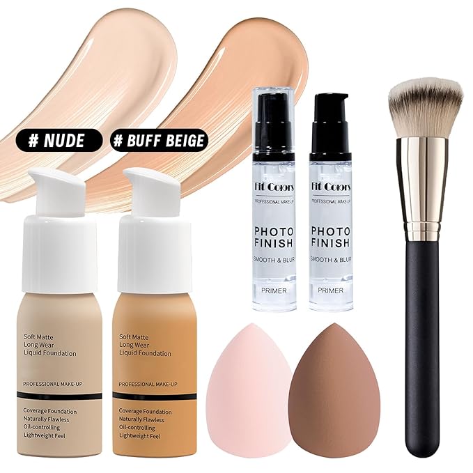 Makeup Set Kit for Women Full Kit, Makeup Gift for Makeup Beginner, Eyeshadow Foundation Face Primer Brush 3 in 1 Palette Lip Gloss, Eyebrow Soap Mascara Eyeliner cosmetic bag-VivaGrace Women