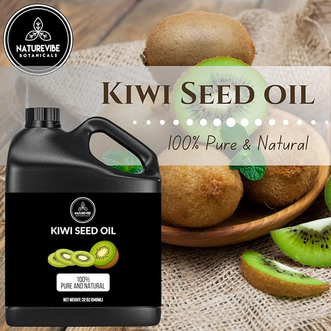 Naturevibe Botanicals Kiwi Oil 32 Ounces | 100% Pure and Natural | Great for Skin Care and Hair Care-VivaGrace Women