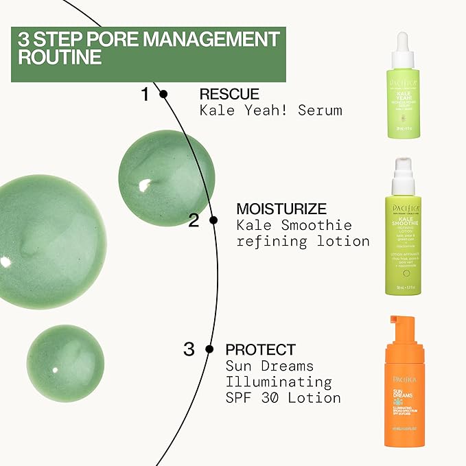 Pacifica Kale Yeah! Redness Rehab Serum – Niacinamide & Super Greens Face Serum to Calm Redness, Minimize Pores & Oil, Soothing Anti-Redness for Oily/Combination Skin Vegan Dermatologist Tested-VivaGrace Women