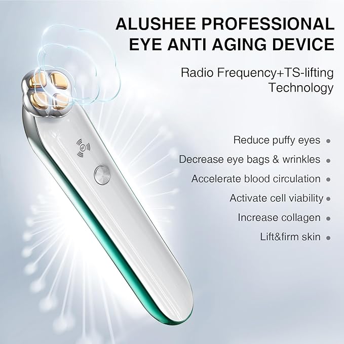 Puffy Eyes Treatment | Eye Puffiness | Eye Bags | Crows Feet | Fine Line Reducing - TS-Lifter Technology(Minor Stings) + Radio Frequency - 2 in 1 Professional RF Eye Anti Aging Device-VivaGrace Women