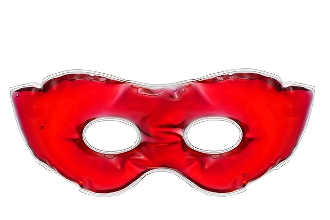 Gel Eye Mask for Puffiness and Dark Circles - Cooling Eye Masks for After Surgery and Headache/Stress Relief - Multiple Colors Available - Red-VivaGrace Women