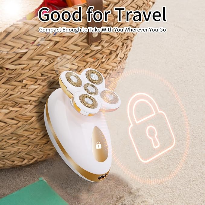 Electric Razors for Women, 5 in 1 Painless Rechargeable Dusk Shaver Womens, Women's Shavers Everything, Lady Leg/Bikini/Face Hair Removal Products, Female Wet Dry Shaving Machine-VivaGrace Women