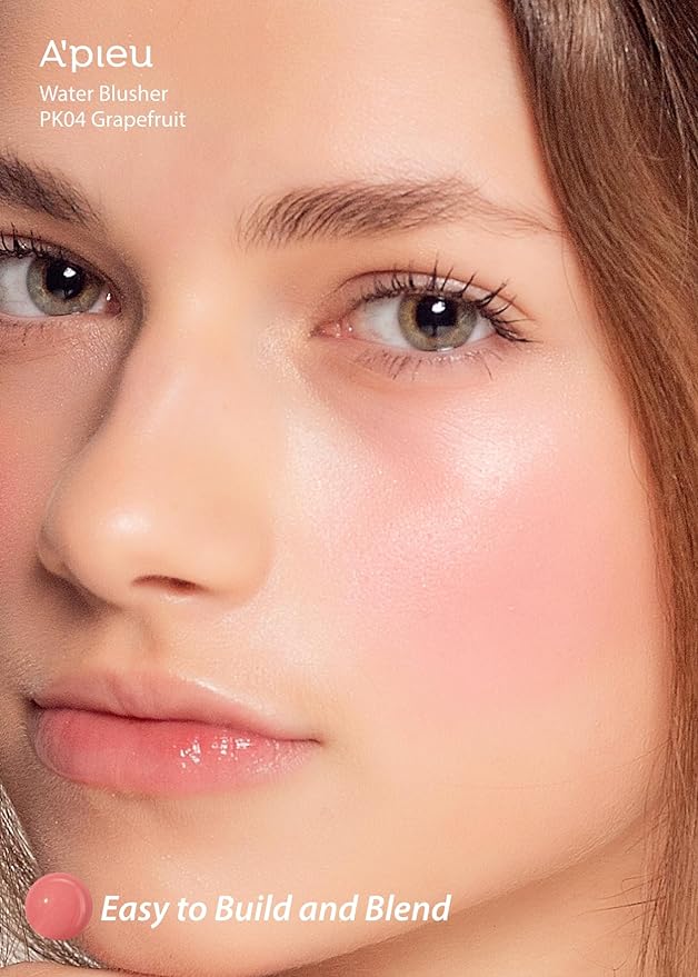 A'PIEU JUICY-PANG WATER BLUSHER (PK04 - Dewey Grapefruit Pearl) Korean Liquid Blush For Cheeks K Beauty Makeup-VivaGrace Women