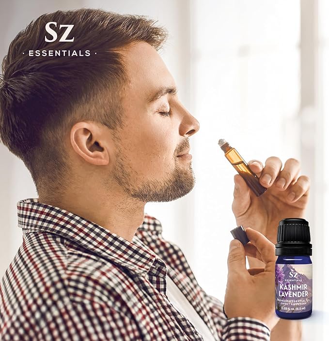 Kashmir Lavender Essential Oil – 100% Pure & Undiluted – Sweet Floral Scent for Relaxation, Aromatherapy, Self-Care, Natural Perfumery – Vegan & Therapeutic – 0.22 fl oz (6.5 mL)-VivaGrace Women