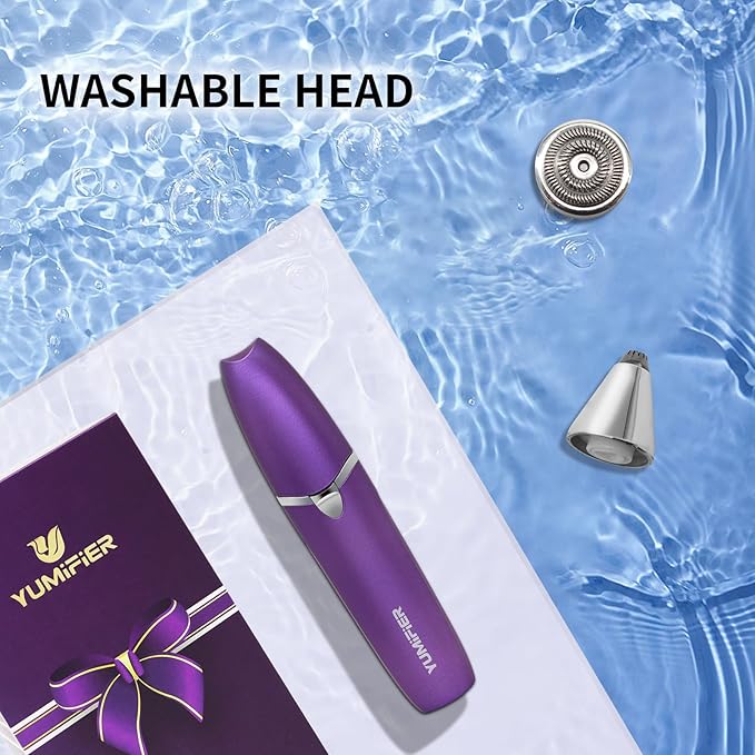 Eyebrow Facial Trimmer, Facial Hair Removal for Women, Smooth & Painless Face Razors Eyebrow Shaver for Women - 2 in 1 Facial Hair Remover & Eyebrow Trimmer with Built-in Battery for Face, Lip, Chin-VivaGrace Women