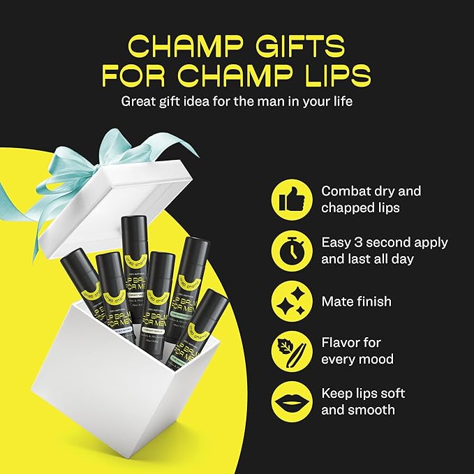 Lip Balm for Men - All Natural Mens Chapstick - Mens Lip Balm - Contains Vitamin E and Beeswax - Chapstick for Men - Peppermint, Coconut & Vanilla Lip Balm - 6 Pack Lip Balm Men-VivaGrace Women