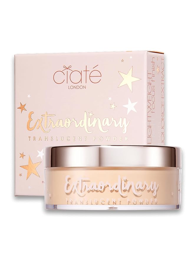 Ciaté London Extraordinary Setting Powder Translucent Honey, for Long-Lasting Makeup & Soft-Focus Blurring Complexion, Oil Control, Talc-Free & Vegan Formula, Suitable for Medium to Deeper Skin Tones-VivaGrace Women