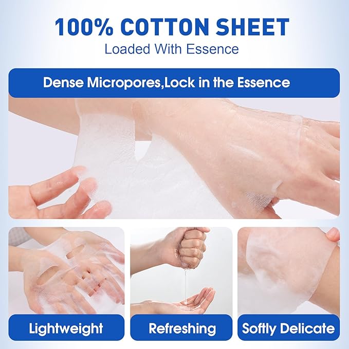 72 Pack Collagen Face Masks Skincare Set for Women, Hydrating & Moisturizing Face Mask for Skin Care, Bulk Sheet Face Masks for All Skin Types, Spa Party Gifts for Women-VivaGrace Women