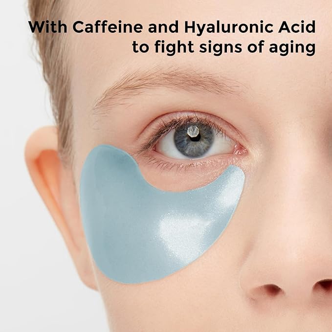Under Eye Patches Caffeine & Hyaluronic acid (60pc), Eye Patches for Puffy Eyes, Dark Circles, Under Eye Bags, Fine Lines ㅣ Paraben free, Korean Skincare-VivaGrace Women