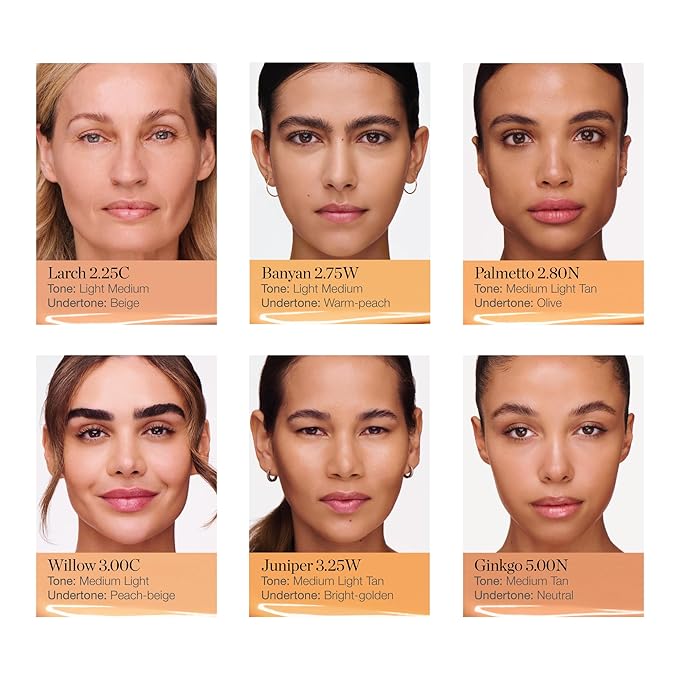 Ogee Complexion Perfecting Liquid Foundation - Lightweight Tinted Moisturizer For Face (Banyan 2.75W - Light Medium, Warm-Peach Undertones) - with Vitamin C & Jojoba Oil - Certified Organic-VivaGrace Women