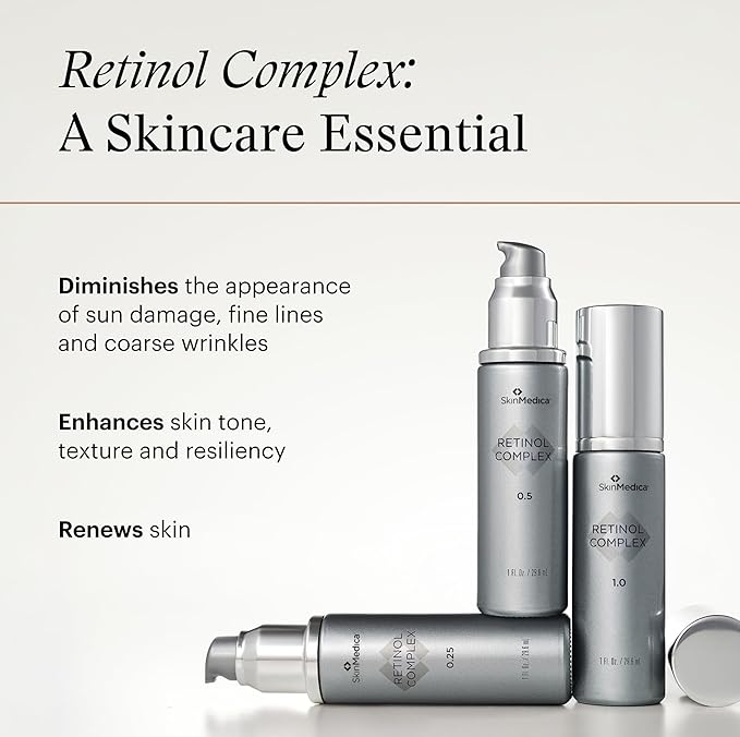 SkinMedica Retinol 0.25 Complex - Retinol Serum for Face, Age-Defying Advanced Retinol Cream That Renews Skin and Diminishes the Appearance of Fine Lines and Wrinkles, 1 Fl Oz-VivaGrace Women