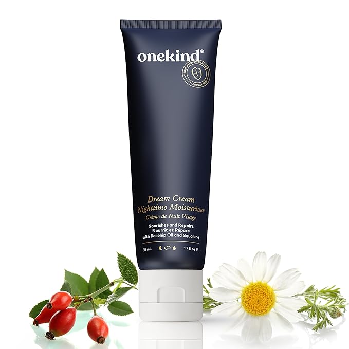 Onekind Dream Cream Night Moisturizer – Hydrating Anti-Aging Face Cream with Squalane, Rosehip & Shea Butter – Fragrance-Free, Vegan, for Dry & Sensitive Skin – 1.7 oz-VivaGrace Women