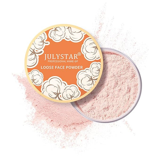 Pink Setting Powder Loose Face Powder Matte Soft Smooth Oil Control Long Lasting Loose Setting Powder Makeup For Natural Flawless #02 Pink Complexion-VivaGrace Women