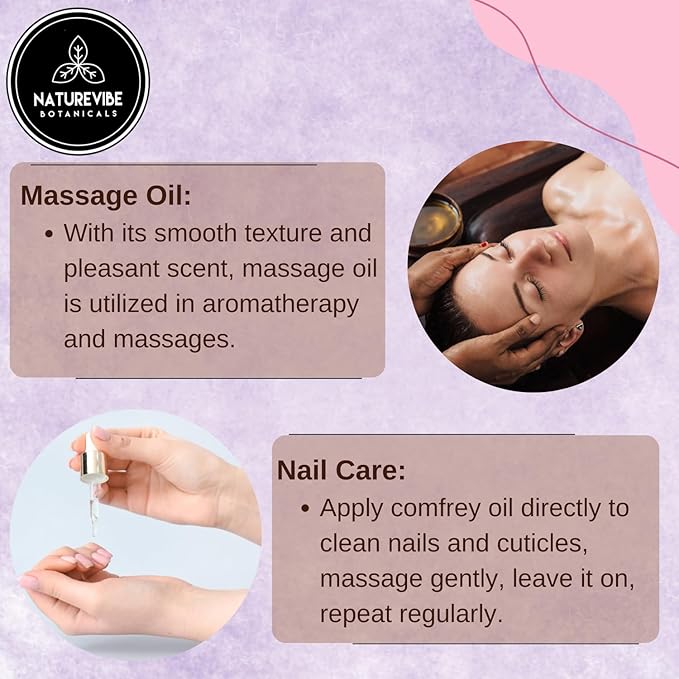 Naturevibe Botanicals Comfrey Oil 32 Ounces | 100% Pure and Natural | Great for Skin Care and Hair Care-VivaGrace Women
