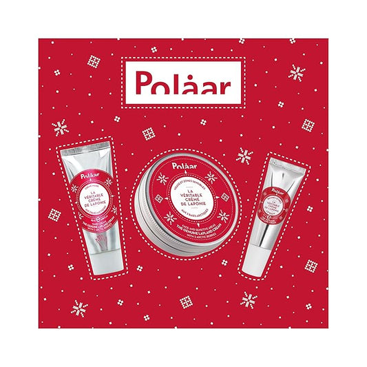 Polåar - The Genuine Lapland Cream with 3 Arctic Berries Gift Set - Hand Cream + Face Cream + Lip Balm - 3 Natural Moisturizing Skin Care - Vegan, Cruelty Free, Made in France-VivaGrace Women