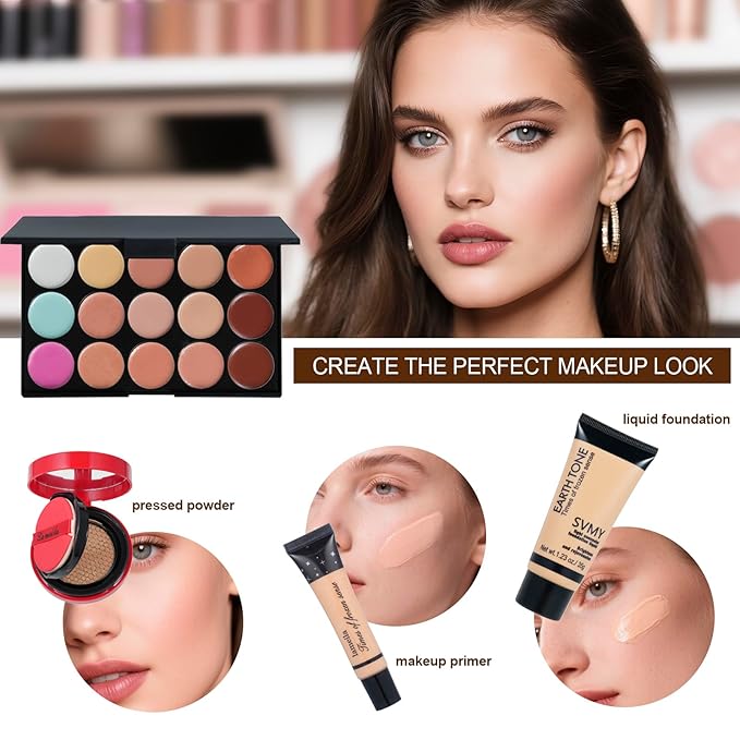 All in One Makeup Kit for Women Full Kit,Travel Makeup Set,Makeup Gift Set for Girls & Teen,Professional Makeup Kit Includes lash Clusters Kit Eyeshadow Lipstick Brow Pencil Eyeliner Brush Set-VivaGrace Women