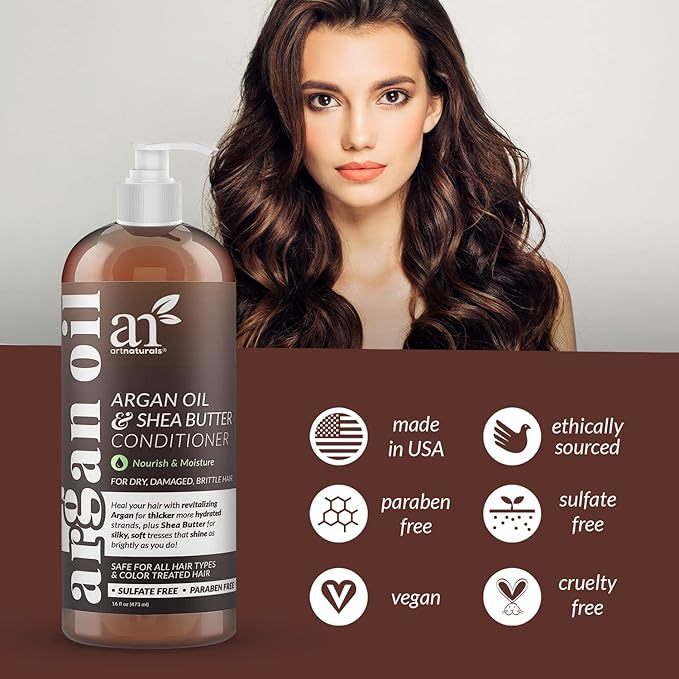 Artnaturals Argan Oil Hair Conditioner - (16 Fl Oz / 473ml) - Sulfate Free - Treatment for Damaged and Dry Hair - For All Hair Types - Safe for Color Treated Hair-VivaGrace Women