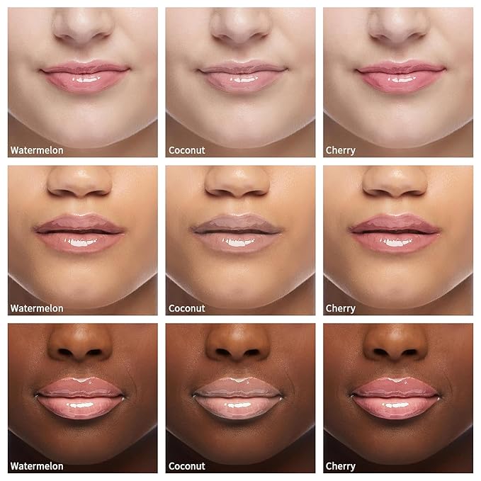 3 PCS Bee Lip Balm Lip Mask Honey Pot, Watermelon & Cherry & Coconut Lip Mask Propolis Moisturizing Lip, Hydrating Prevention Dry and Cracked Lip Scrubs Exfoliator (Watermelon & Cherry & Coconut)-VivaGrace Women