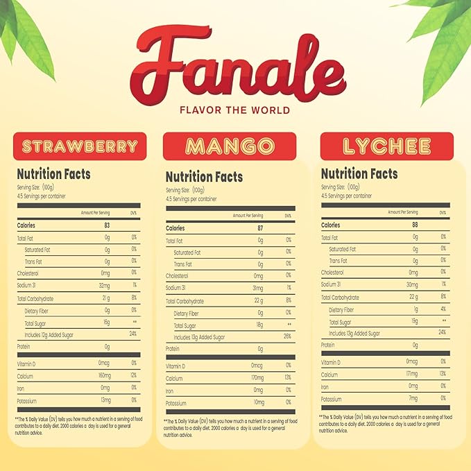 Fanale Strawberry Mango Lychee Popping Boba Pearls, Vegan, Non GMO, Gluten Free, Fat Free, Perfect for Bubble Tea, Smoothies, Ice Cream, Desserts, and Beverages 3 lb (1 lb X 3)