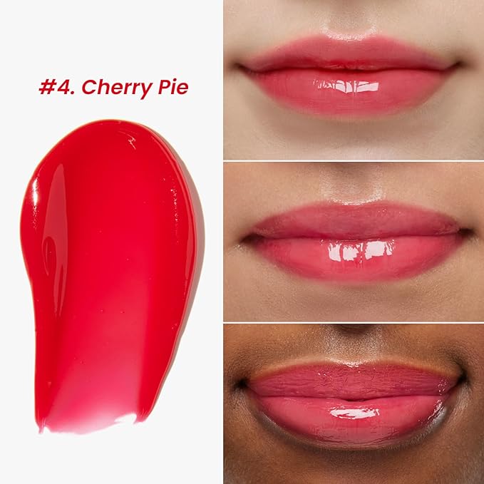 CNP Propolis Jelly Tinted Lipcerin™ - 04 Cherry Pie, Hydrating Lip Balm & Gloss with Manuka Honey + Hyaluronic Acid, Korean Skincare, 0.3 fl.oz.-VivaGrace Women