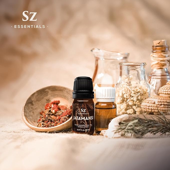 Jatamansi Essential Oil aka Spikenard - 100% Pure & Undiluted - Extracted from Nardostachys Jatamansi - Strong & Powerful Scent with Earthy Overtones - Therapeutic Grade - 0.17oz-VivaGrace Women