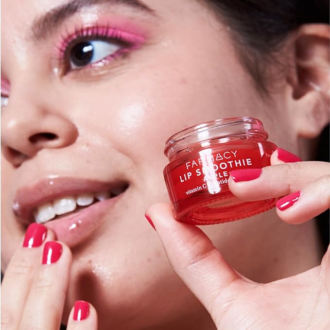 Farmacy Plump + Shine Lip Smoothie Duo - Peptide Lip Balm - Lip Moisturizer & Plumper with Vitamin C - Apple & Mango with High Gloss Finish-VivaGrace Women