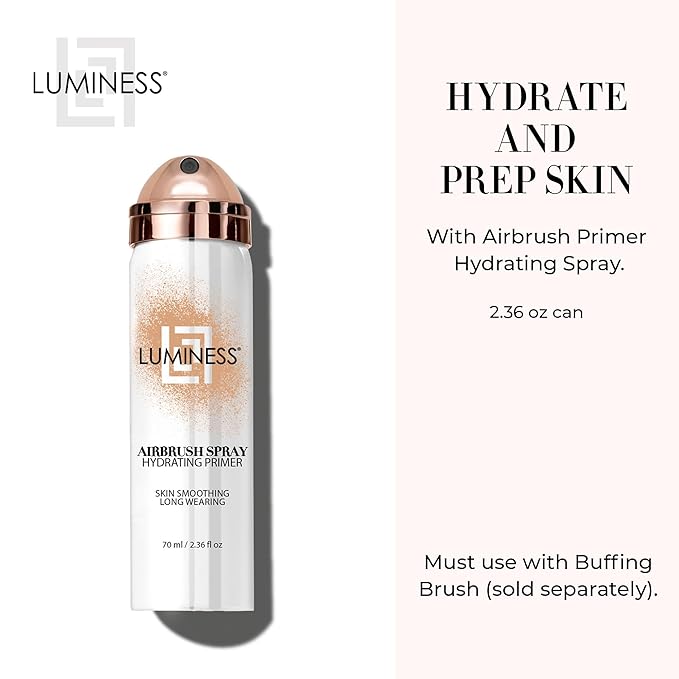 LUMINESS Airbrush Primer Hydrating Spray - Primes, Hydrates and Smooths Skin Texture for The Ultimate Canvas for Foundation Application - Hydrolyzed Silk & Hyaluronic Acid - 1.66oz-VivaGrace Women