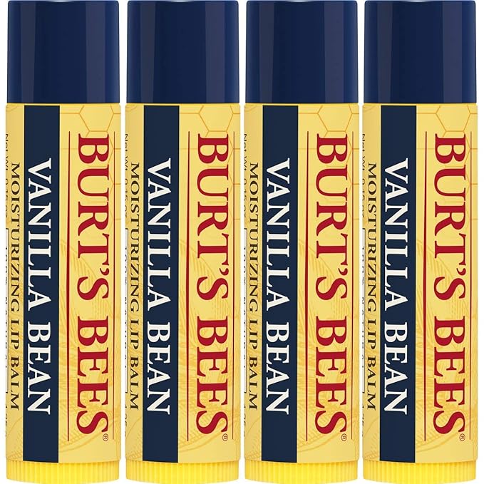 Burt's Bees 100% Natural Moisturizing Lip Balm, Vanilla Bean - 4 Tubes-VivaGrace Women