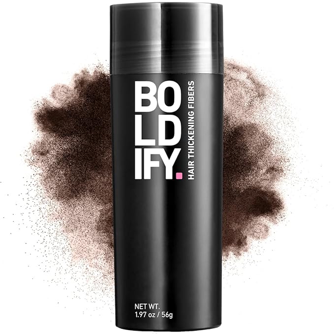BOLDIFY Hair Fibers (56g) - Fill In Thinning and Fine Hair for an Instantly Fuller, Thicker Look - 14 Shades for Women & Men - Dark Brown-VivaGrace Women