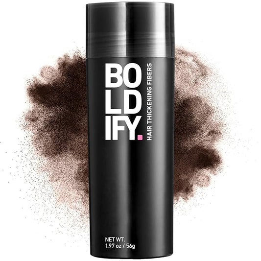 BOLDIFY Hair Fibers (56g) - Fill In Thinning and Fine Hair for an Instantly Fuller, Thicker Look - 14 Shades for Women & Men - Dark Brown-VivaGrace Women