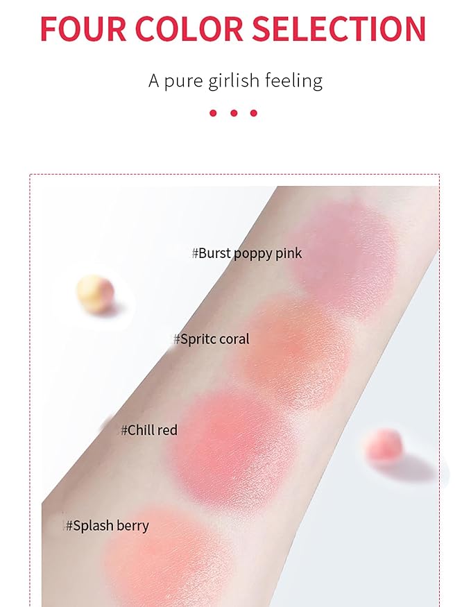 Jelly Blush Stick, Water Jelly Tint Makeup, Sheer Lip & Cheek Tint Stain - Buildable Lightweight Finish, Moisturizing Waterproof Long Lasting Water Tint Lip Stain Makeup-VivaGrace Women
