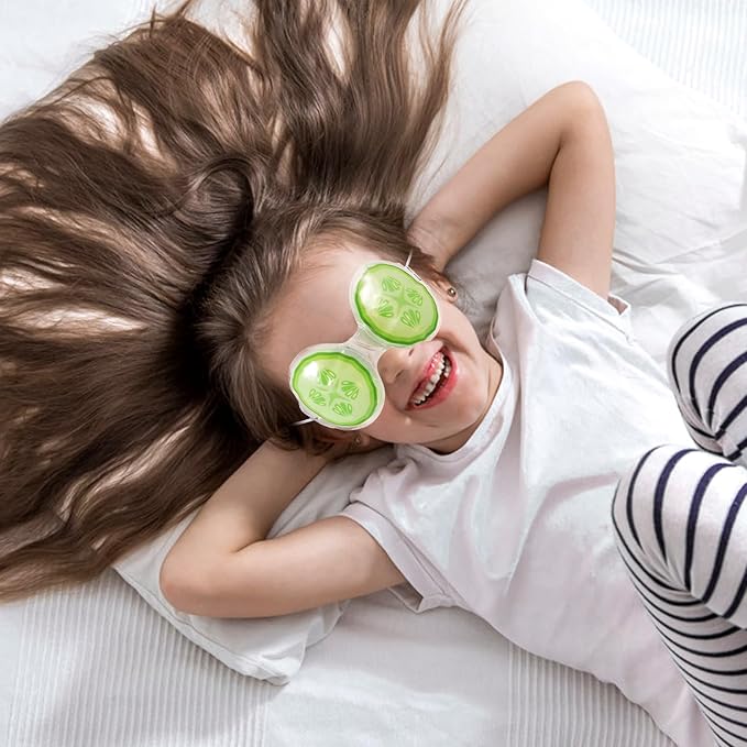 Beavorty 3pcs Sleep mask Eye mask Sleeping mask face mask Cucumbers Gel ice Cooling mask Cooling Eye Pads Eye Cooling mask Kids Cooling Masks Eye Patch Child Cold PVC-VivaGrace Women