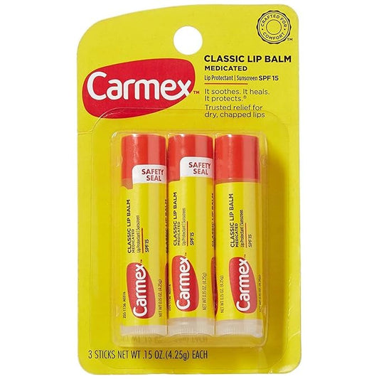 Carmex Lip Balm, Moisturizing, Original.15 Ounce, 3 ct. (Four Packs of 3)-VivaGrace Women