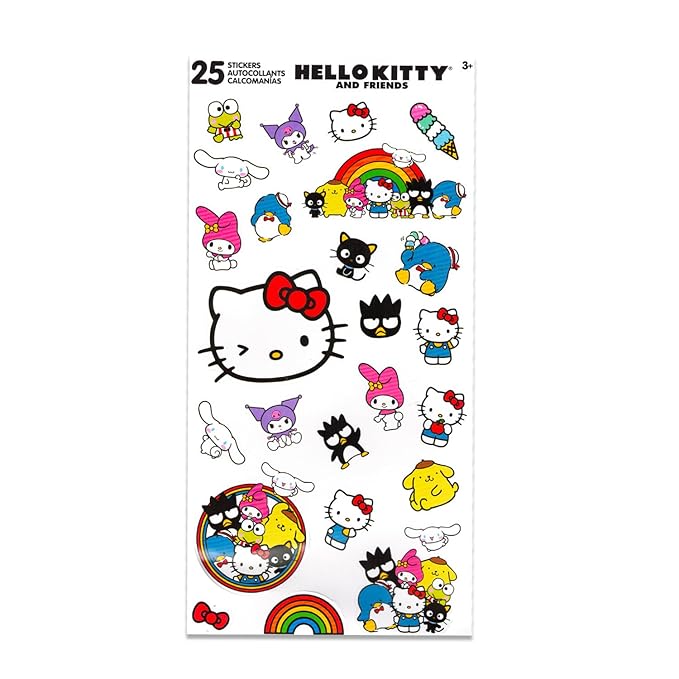 Hello Kitty Lip Balm Tubes - Bundle with 8 Hello Kitty Lip Balms in Assorted Flavors for Party Favors Plus Hello Kitty Stickers, Sticker Activity Book, More | Hello Kitty Party Favors-VivaGrace Women