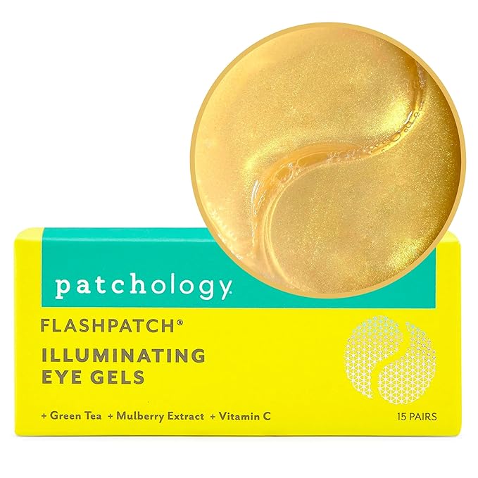 Patchology Eye Masks, Illuminating Under Eye Patches for Dark Circles (15 Pair) Brightening Eye Mask, Vitamin C Serum Eye Bags Treatment for Men and Women, Cooling Gel Pads-VivaGrace Women
