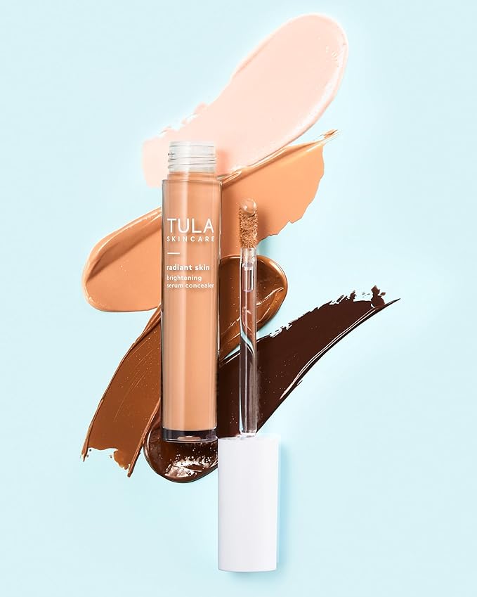 TULA Skin Care Radiant Skin Brightening Serum Concealer - Conceals Dark Circles & Discoloration, Longwearing & Crease-Resistant, Brightens the Appearance of Skin Over Time, Shade 105, 0.18 fl oz.-VivaGrace Women