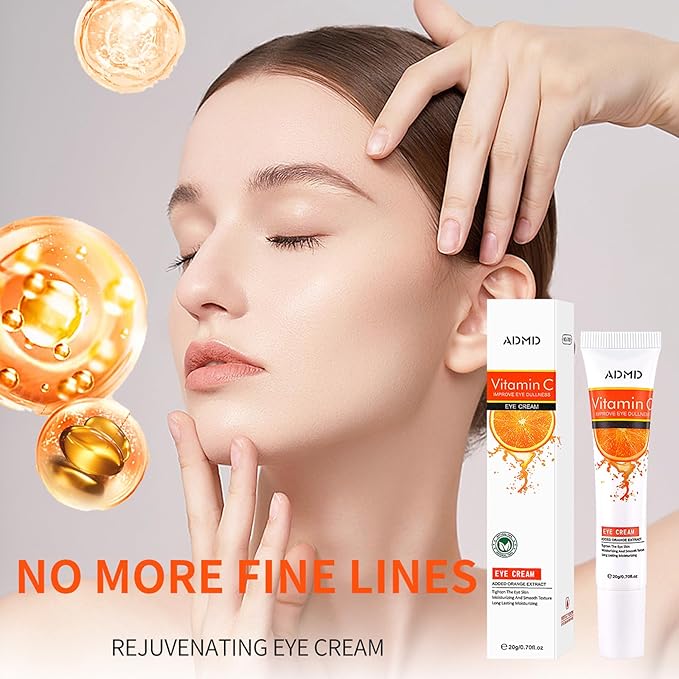 Eye Cream Vitamin C Eye Care Anti-Aging Against Wrinkles and Dark Circles Effective Anti-Aging Moisturizes Reduces Puffiness Dark Circles-VivaGrace Women